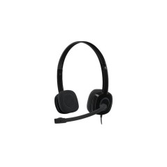 Logitech Stereo H151 Wired Headset - Premium Sound Quality, Comfortable Fit, Stylish Black Design